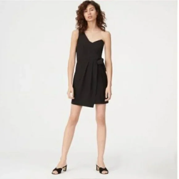 club monaco one shoulder dress Susana Monaco One Shoulder Maxi Dress in Black